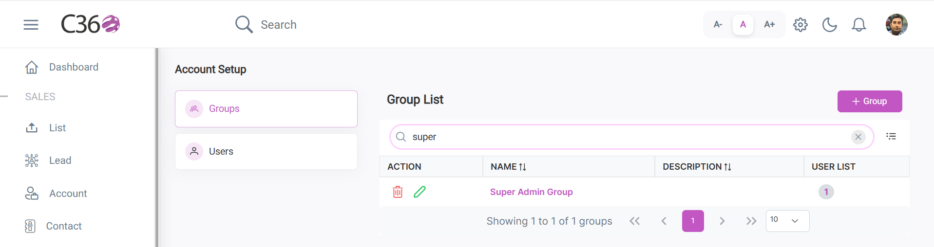 Search Groups