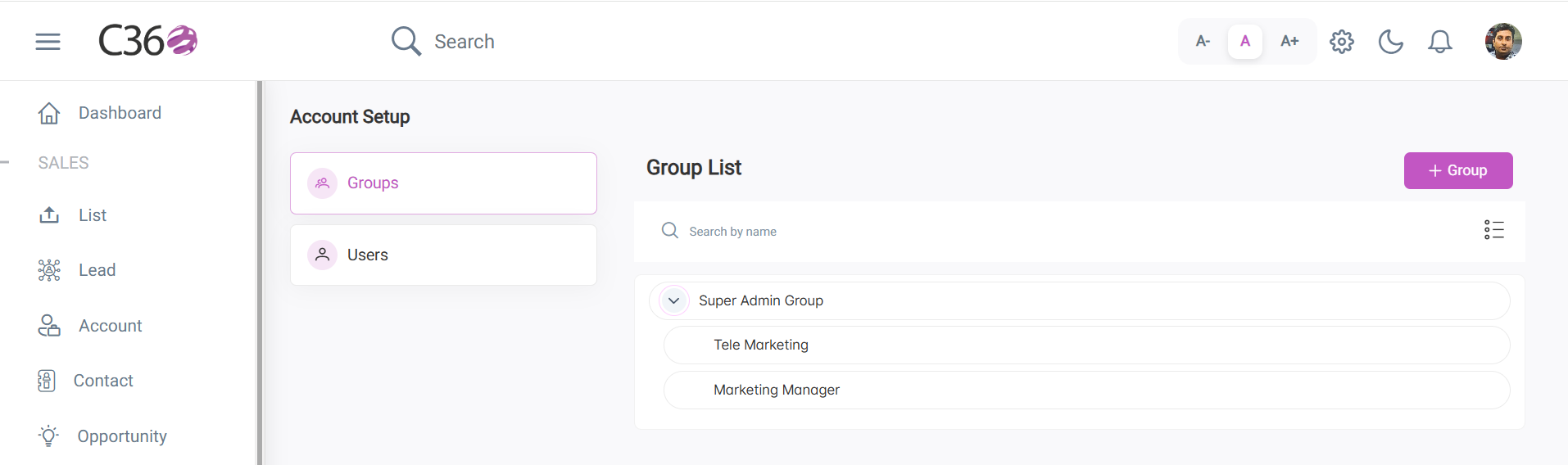 Group Tree View