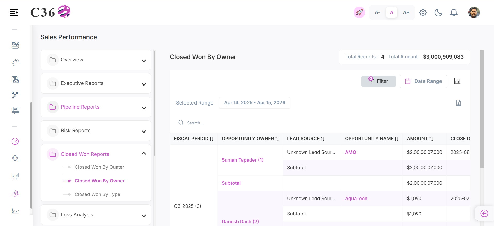 closed won by owner