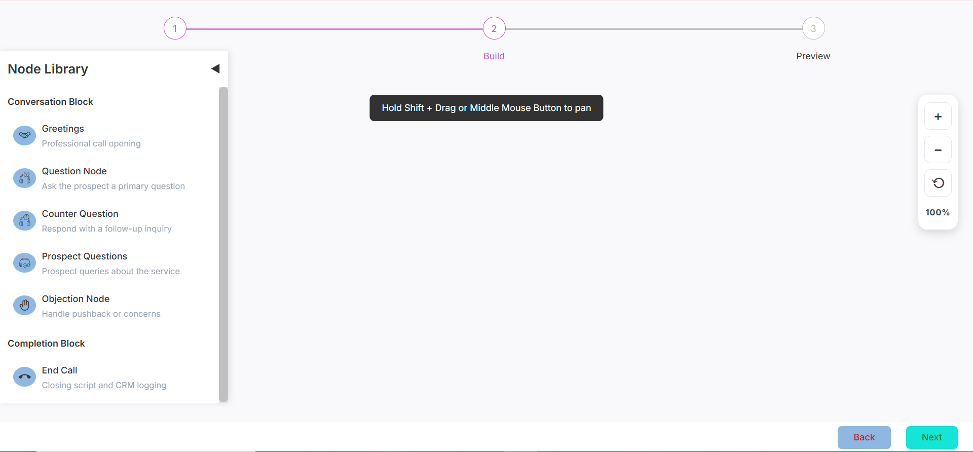 Add or edit script interface