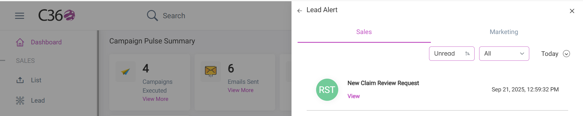 Claim Review Request Table