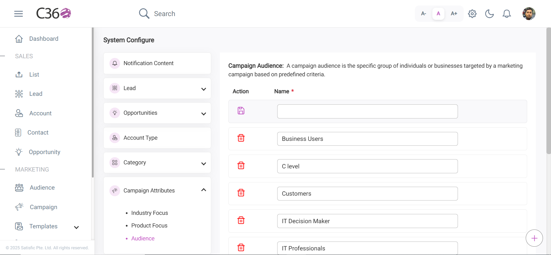 Manage Campaign Audience