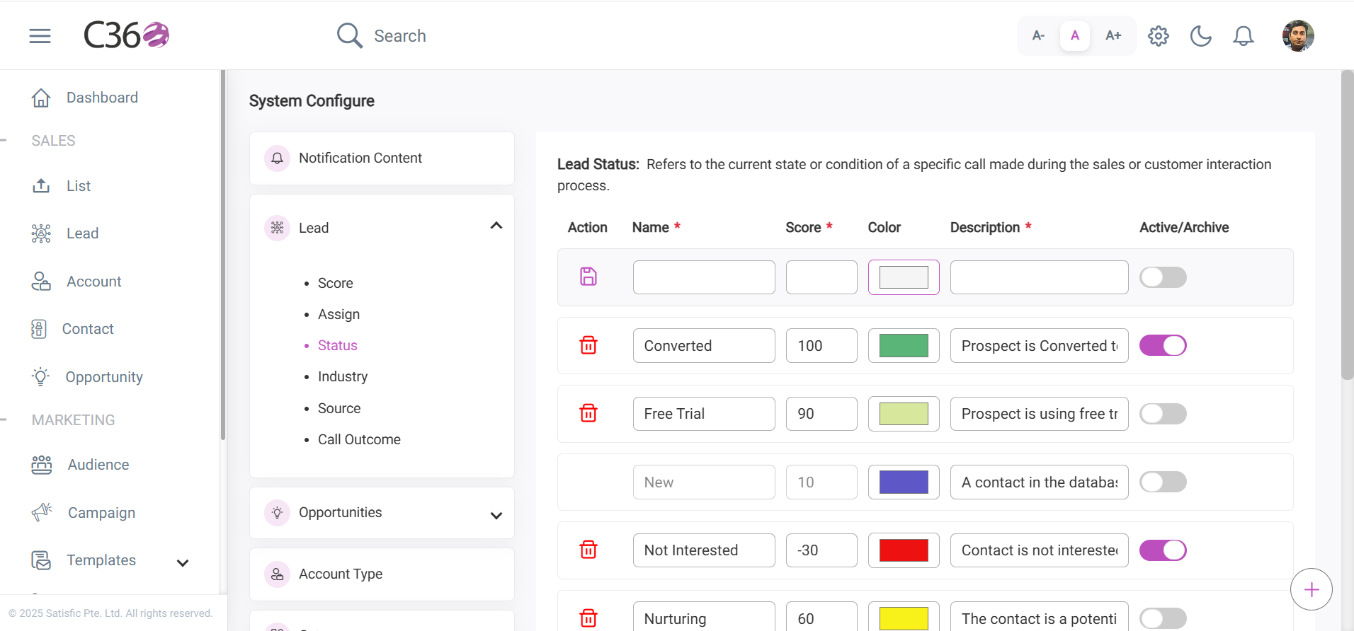 Lead Status Management